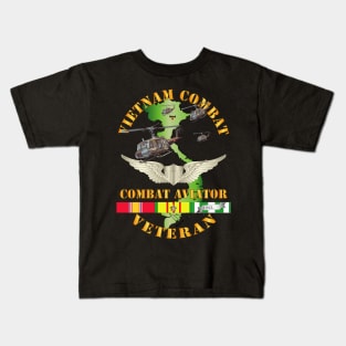 Vietnam Combat AVN Vet  Combat Aviator - Air Assault  w SVC Kids T-Shirt